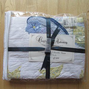 MARY'S GARDEN COLLECTIBLE QUILT/NUMBERED/FLORAL/NO SIZE/TWIN?/NEW!